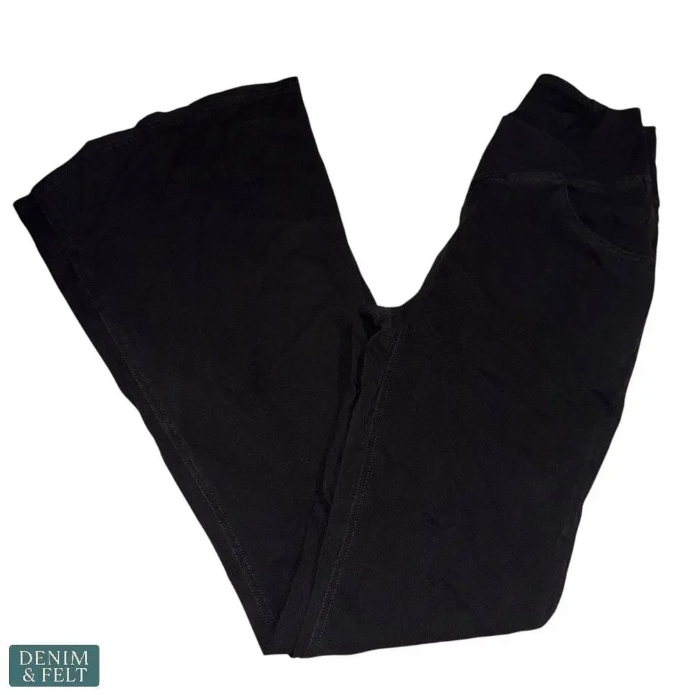 Halara Crossover High Waisted Flare Pants Black Graphite Size XS Regular‎ NEW!